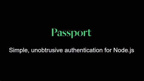 Nodejs Authentication Using Passportjs