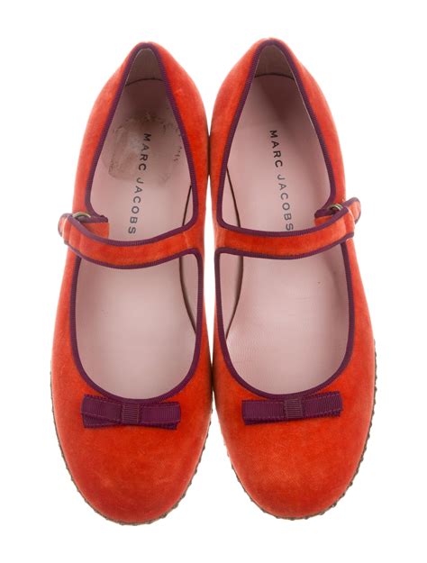 Marc Jacobs Velvet Mary Jane Flats Shoes Mar47403 The Realreal