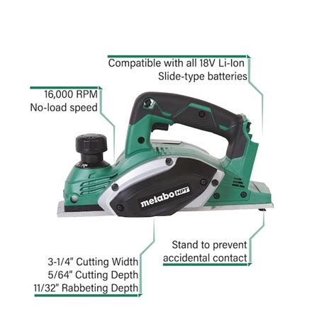 Metabo Hpt 18 Volt Handheld Planer In The Planers Department At