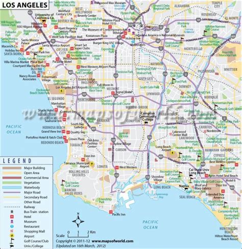 Los Angeles Tourist Spots Map Best Tourist Places In The World