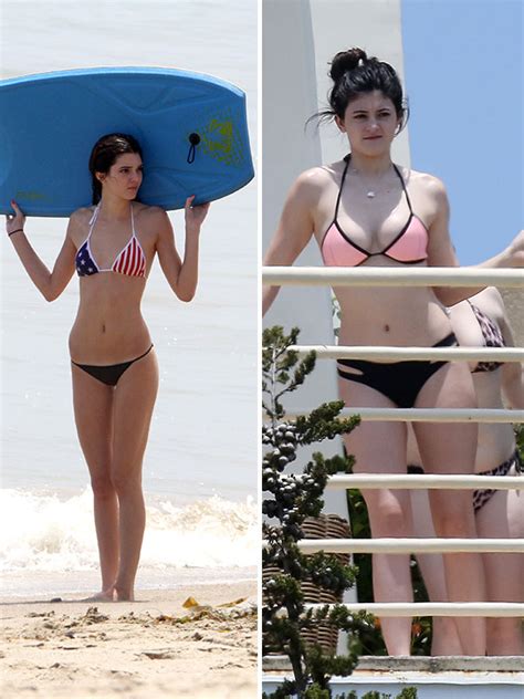 Kendall Jenner American Flag Bikini V Kylie Jenner Fourth Of July