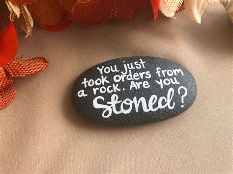 Turn Me Over Rock Funny Painted Rocks Joke Painted Rocks Etsy