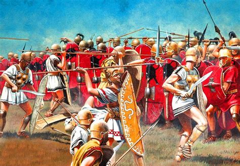 Battle Of Sentinum An Illustration Showing Samnite Warriors Engaging
