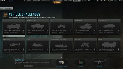 All Vehicle Camo Challenges And Rewards In Mw2 And Warzone