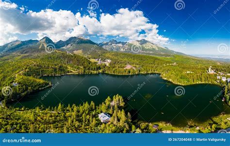Wonderful Mountain Lake In National Park High Tatra Strbske Pleso