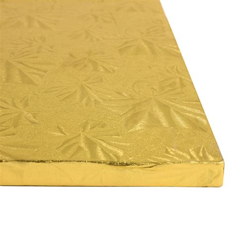 Square Gold Foil Cake Board 9 X 12 Thick Pack Of 6 Square Cake