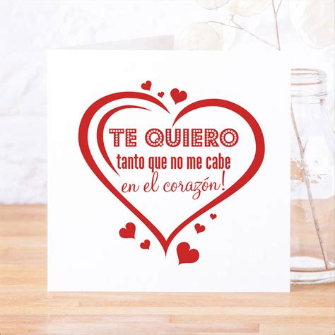 Spanish Te Quiero Tanto Card By Faith Hope And Love Designs