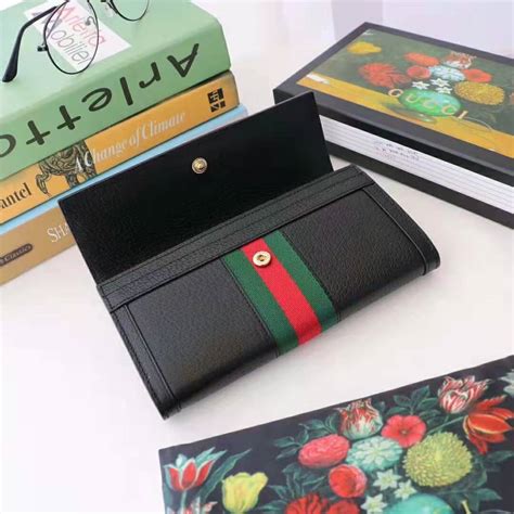 Gucci Gg Unisex Ophidia Continental Wallet In Black Leather Lulux