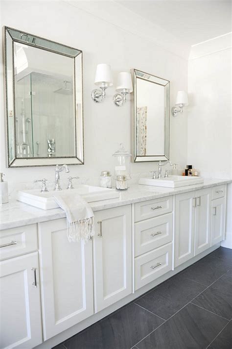 The clean, crisp look of a white vanity can work for just about any type of bathroom. Elegant White Bathroom Vanity Ideas 55 Most Beautiful ...