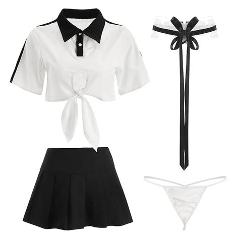 Ladies Sexy School Girl Uniform Costume Lingerie Outfit Etsy