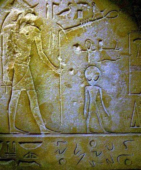 Ancient Egypt Hieroglyphics Spaceship