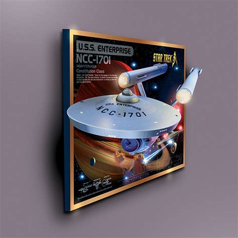 Star Trek Uss Enterprise Ncc1701 50th Anniversary Illuminated Wall
