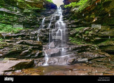 Waterfall In Ricketts Glen State Park Pennsylvania Stock Photo Alamy