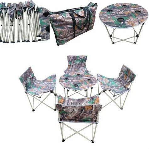 Folding Camping Chairs Table Set With Carry Bag Camouflage 500x500 