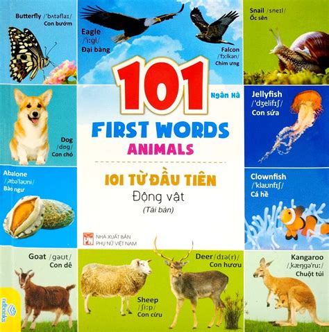 Sách 101 First Words Animals 101 Từ Đầu Tiên Động Vật Tái Bản 2022