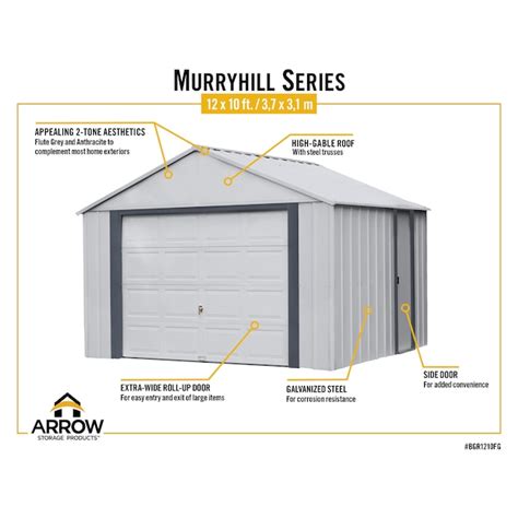 Arrow 12 Ft X 10 Ft Metal Single Car Garage Building In The Garage