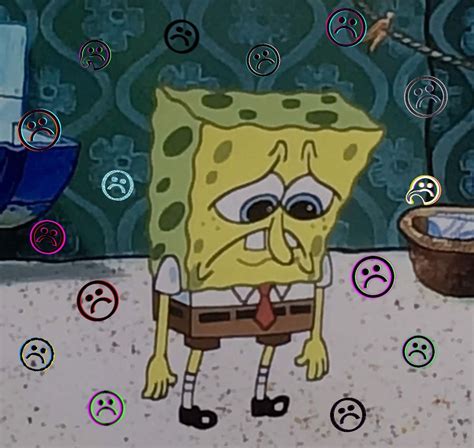 300x300 Sad Pfp ~ Spongebob Depressed Cartoon Sad Wallpapers Cute