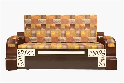 Tarun Furniture Brown Wooden Sofa Cum Bed For Home Size 6x3 Feet At
