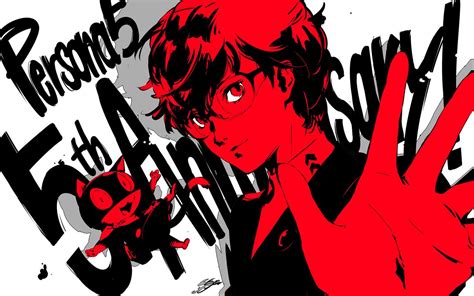 Persona 5 Celebrates Fifth Anniversary With Striking Blood Red Artwork