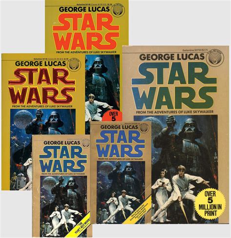 Over 40 Years Of Star Wars A New Hope Novelization Covers