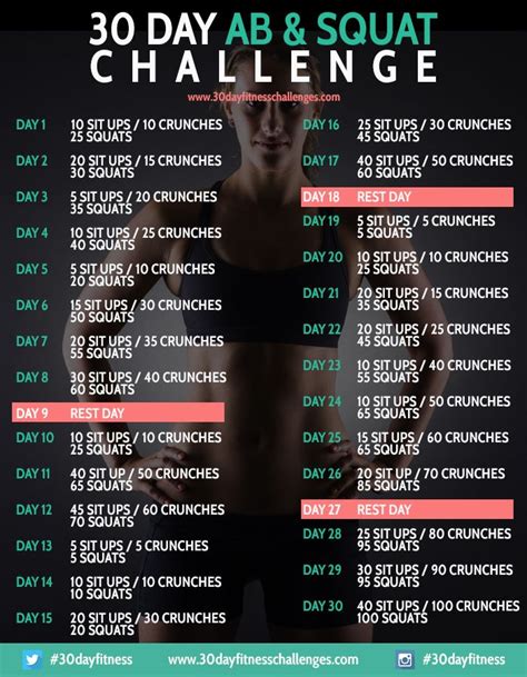 30 Day Challenge 3000 Squats And 1000 Push Ups Intended For 30 Day Sit