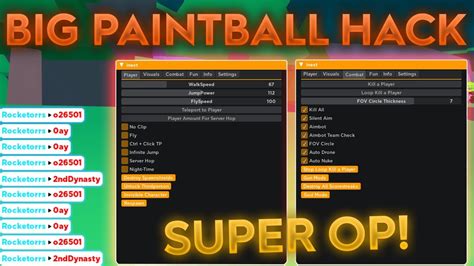 Op Big Paintball Script Hack Gui Kill All Silent Aimbot Esp Mods