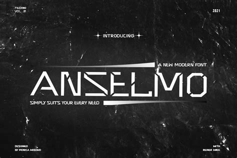 Anselmo Free Techno Font Free Design Resources