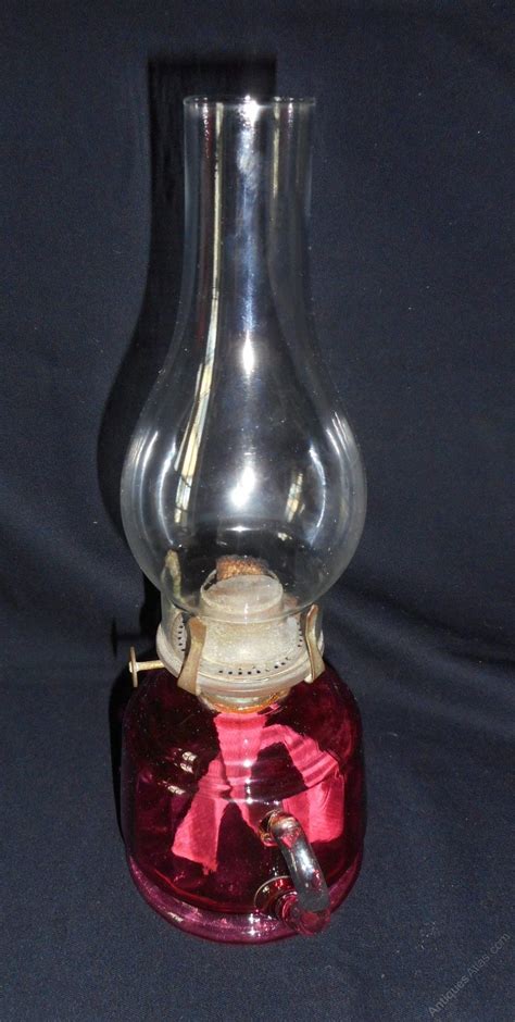 Antiques Atlas Victorian Cranberry Chamber Oil Lamp