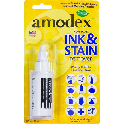 Amodex Ink And Stain Remover Cleans Marker Ink Pen Makeup From