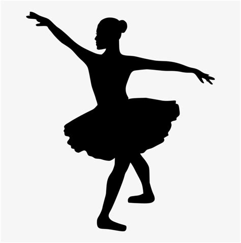 Ballet Dancer Silhouette Tutu Ballerina Clipart Black And White Png