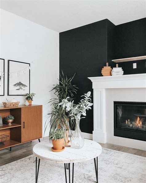 Hunker On Instagram “we Love The High Impact Of A Black Accent Wall