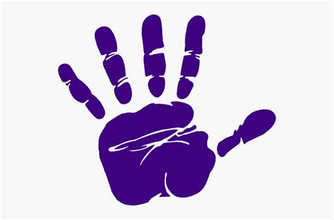 Handprint Clipart Purple Picture 1292861 Handprint Cl