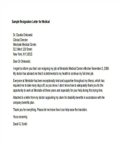 Free Hospital Resignation Letter Samples And Templates In Pdf Ms Word