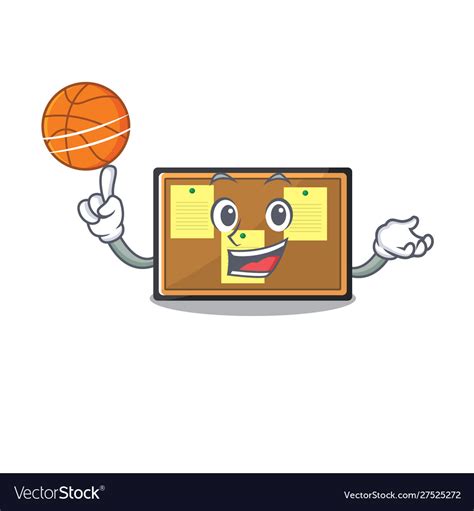 Wow classic общие темы classic. With basketball bulletin board with cartoon Vector Image