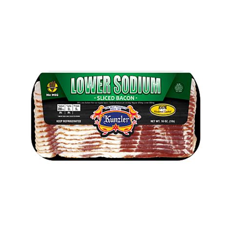 Kunzler Kunzler Lower Sodium Sliced Ba 16 00 Oz Bacon Yoder S Country Market