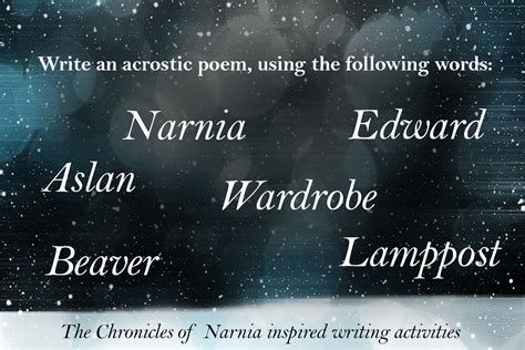 5 Writing Activities The Chronicles Of Narnia Imagine Forest