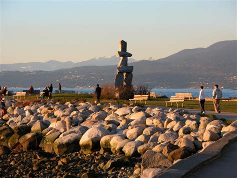 The Big Inukshuk At English Bay Vancouver Bc Photos