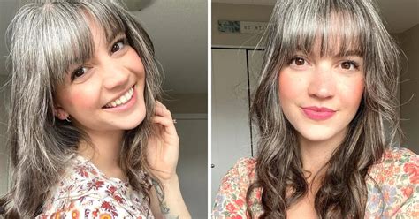 26 Year Old School Teacher Is Embracing Her Gray Hair After Years Of