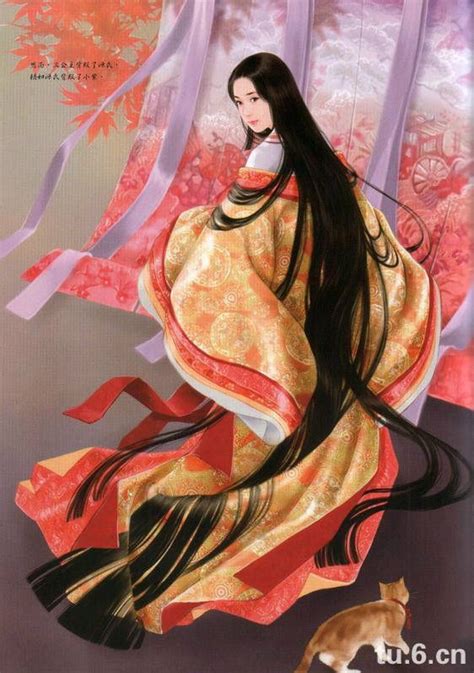 Heian Lady Genjis Third Princess Perhaps Vintage Asian Art