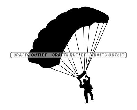 Png Parachute Cut Files For Silhouette Parachute Clipart Vector