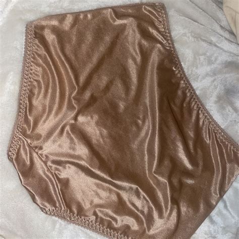 vintage vanity fair satin panties size 2xl 9 second skin style 40301 shiny gold ebay