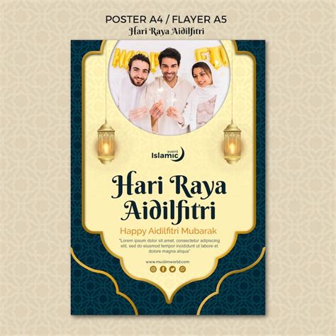Hari Raya Aidilfitri Poster Vorlage Kostenlose Psd Datei