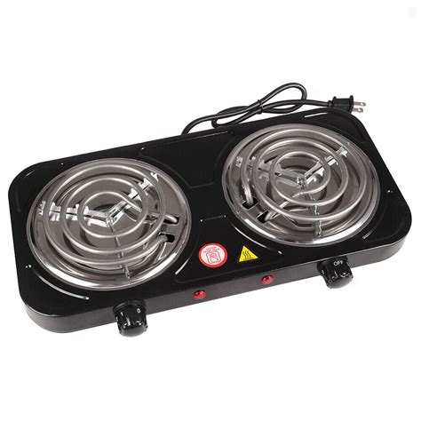 Portable Electric Dual 2 Burner Hot Plate Cooker Kitchen Rv Cooktop