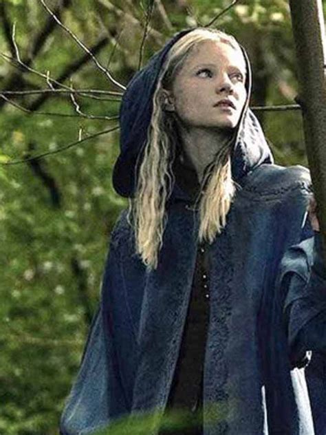 Freya Allan The Witcher Blue Cotton Trench Coat J4jacket