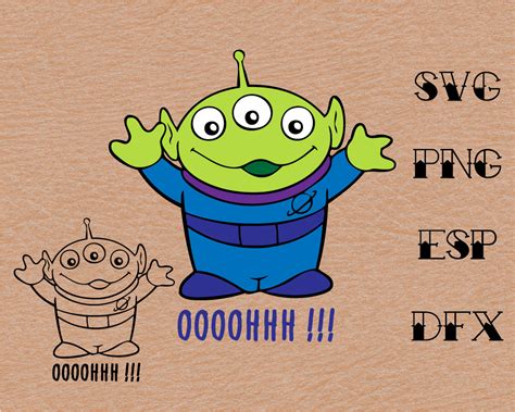 Alien Ooohh Quote From Toy Story Quote Svg Quote Etsy