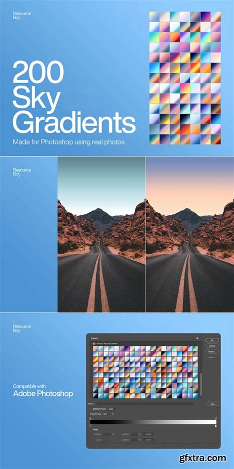 200 Sky Gradients For Photoshop Gfxtra