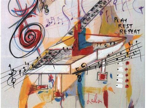 White Piano Classical Music Abstract Art By Play Rest Repeat