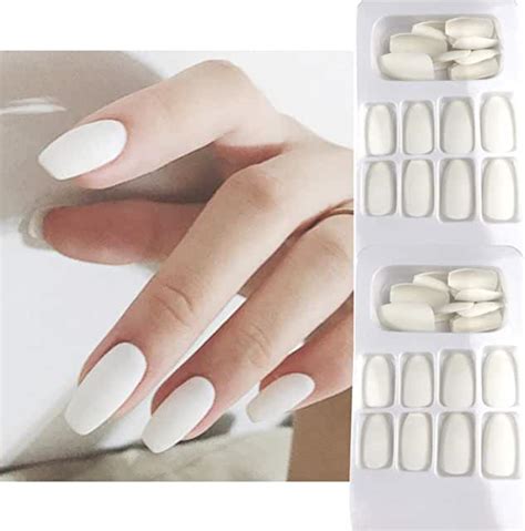 White Stick On Nails