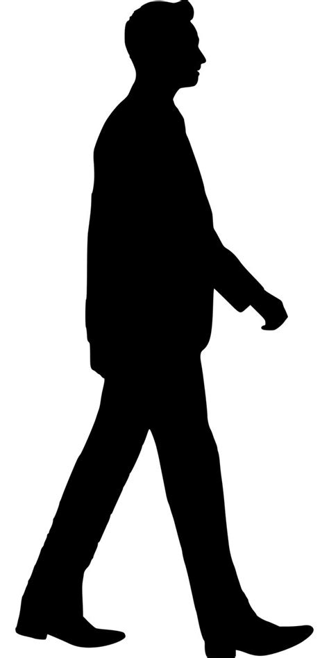 Human Silhouette Walking Png