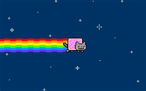 Outer Space Cats Rainbows Nyan Cat Wallpapers Hd Desktop And